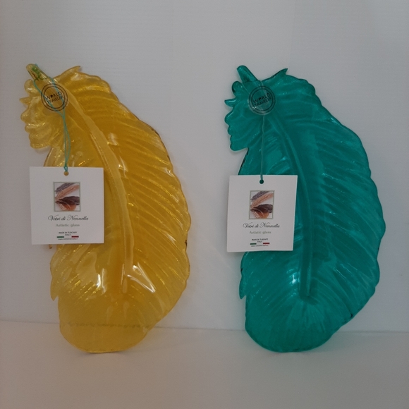 Vetri di Nennella Artistic Glass Leaf Plates, Trinket dish - Picture 16 of 16